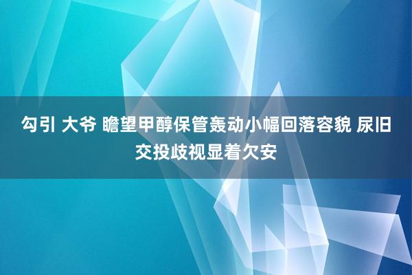 勾引 大爷 瞻望甲醇保管轰动小幅回落容貌 尿旧交投歧视显着欠安