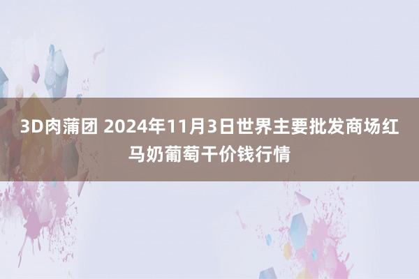 3D肉蒲团 2024年11月3日世界主要批发商场红马奶葡萄干价钱行情